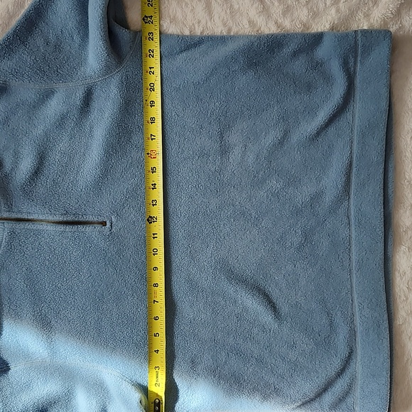 Liz Claiborne Denim Blue Quarter-Zip Fleece Pullover, LP - Picture 11 of 12
